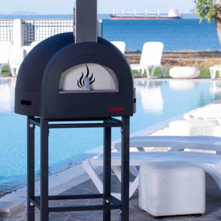 Subito Cotto zwart – 80 cm – houtgestookt 