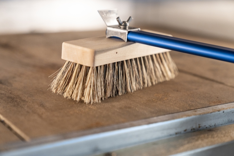 Ovenborstel natuurlijke haren 120 cm zacht