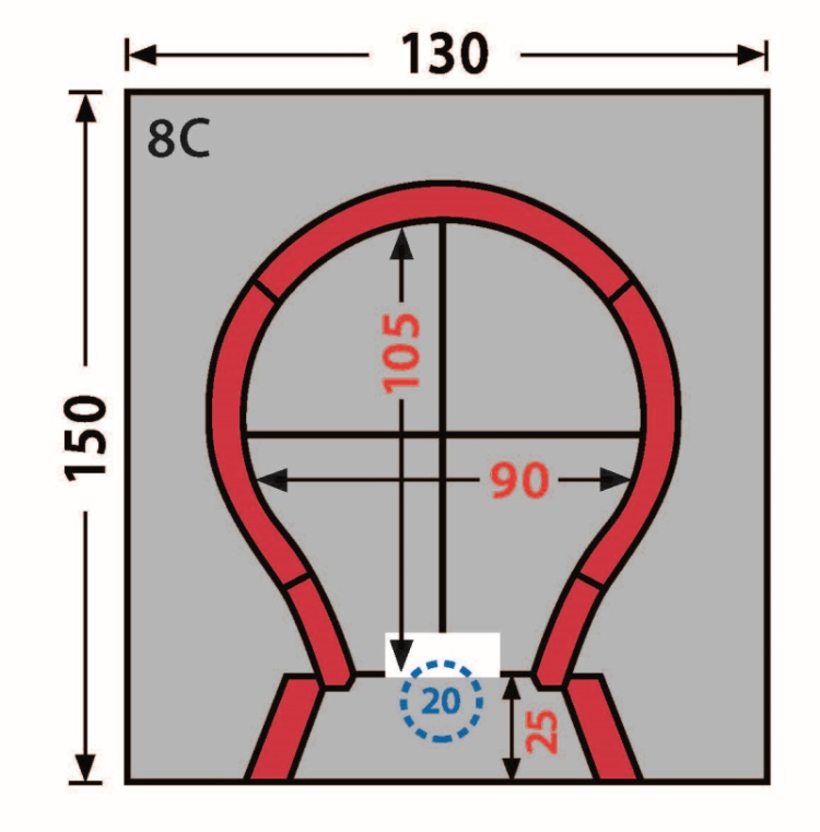 Tipo 8C - Pizzaoven pakket (rood)