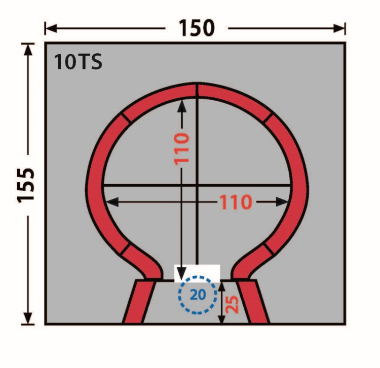 Tipo 10TS - Pizzaoven pakket (rood)