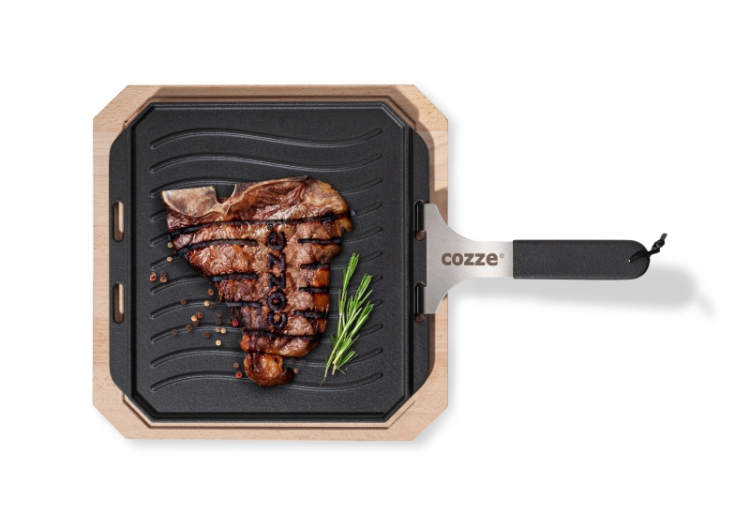 Pan met serveerplank - groot